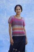 Strickset Kurzarmpullover Lang Yarns Silk Color RACHEL mit Anleitung in garnwelt-Box