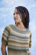 Strickset Kurzarmpullover Top Down Lang Yarns Silk Color ROMINA mit Anleitung in garnwelt-Box S