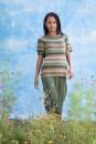 Strickset Kurzarmpullover Top Down Lang Yarns Silk Color ROMINA mit Anleitung in garnwelt-Box S