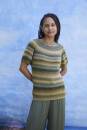 Strickset Kurzarmpullover Top Down Lang Yarns Silk Color ROMINA mit Anleitung in garnwelt-Box S