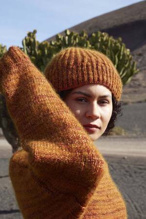 Knitting set Hat GLAMOUR with knitting instructions in garnwelt box in size DG