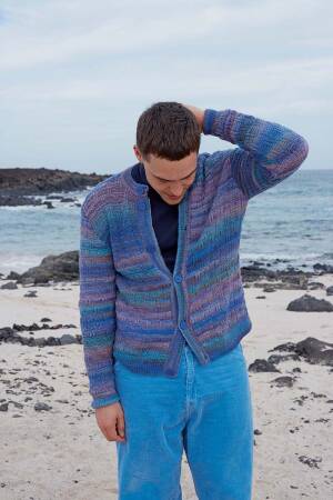 Strickset Herrenjacke Lang Yarns Lovis DAVID mit Anleitung in garnwelt-Box S