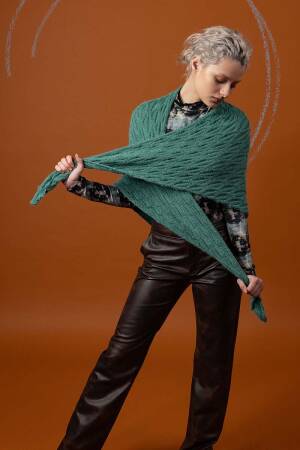 Knitting instructions Triangular shawl PTO-076_01 LANGYARNS Alpaca Soxx 6ply as download