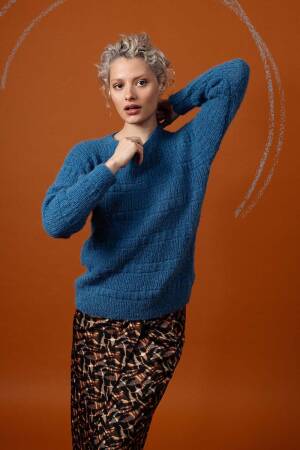 Knitting instructions Sweater PTO-076_10 LANGYARNS Suri Alpaca as download