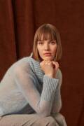 Strickset Pullover Lang Yarns Mohair   Astra LADINA mit Anleitung in garnwelt-Box S