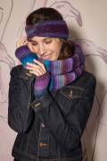Knitting set Wrist warmers CLOUD with knitting instructions in garnwelt box in size ca 26 x 20 cm
