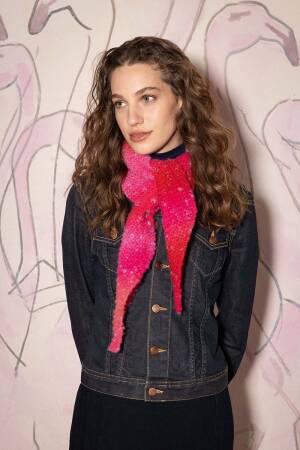 Strickset Schal Lang Yarns Cloud Tweed HELENA mit Anleitung in garnwelt-Box ca 15 x 120 cm