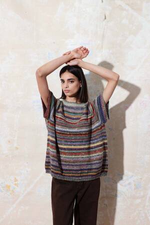 Strickset Pullover Top Down Lang Yarns Magnolia WITHNEY mit Anleitung in garnwelt-Box