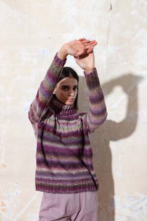 Strickset Pullover Lang Yarns Magnolia KARA mit Anleitung in garnwelt-Box S-M