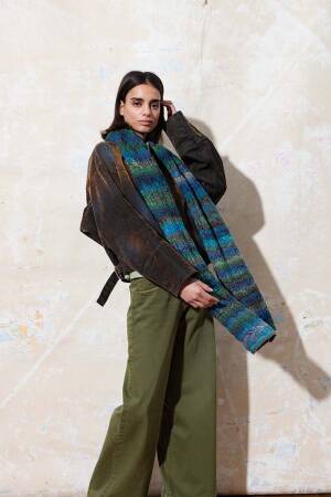 Knitting set Scarf MAGNOLIA with knitting instructions in garnwelt box in size ca 37 x 200 cm