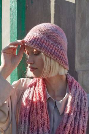 Knitting set Hat HARMONY with knitting instructions in garnwelt box