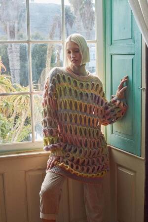 Strickset Pullover Lang YarnsHarmony GABRIELLE mit Anleitung in garnwelt-Box S-M