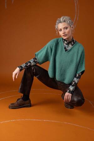 Strickset Pullover Lang Yarns Alpaca Soxx ply VARADA mit Anleitung in garnwelt-Box S-M