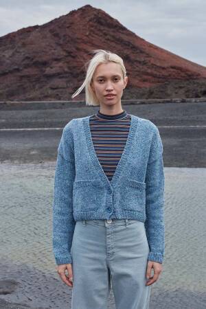 Strickset Jacke Lang YarnsDonegal Tweed+ SULLY mit Anleitung in garnwelt-Box S