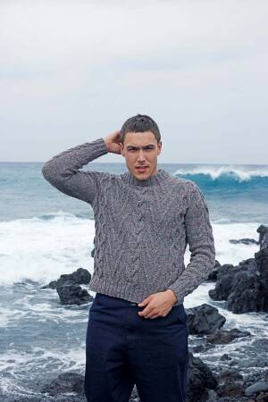 Strickset Pullover Unisex Lang YarnsDonegal Tweed+ VALENTIN mit Anleitung in garnwelt-Box S-M