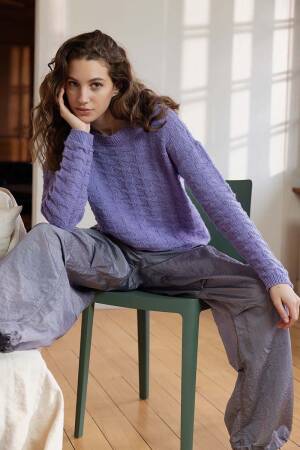 Knitting set Sweater CASHMERE PREMIUM with knitting instructions in garnwelt box in size S