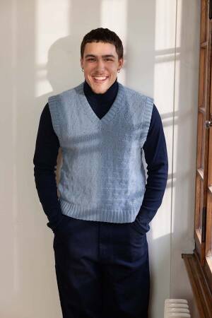 Strickset Pullunder Unisex Lang YarnsCashmere Premium CASEY mit Anleitung in garnwelt-Box S