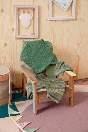 Strickset Pullover Lang Yarns Merino  Bébé ODIN mit Anleitung in garnwelt-Box