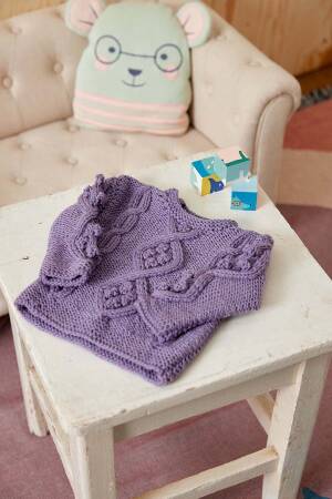 Strickset Pullover Lang Yarns Merino  Bébé ELINA mit Anleitung in garnwelt-Box