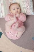 Knitting set Long-sleeved romper MERINO 200 BEBE with knitting instructions in garnwelt box