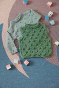 Strickset Pullunder Lang Yarns Merino  Bébé SILLIA mit Anleitung in garnwelt-Box 56-62