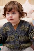 Strickset Cardigan Lang Yarns Merino  Bébé THEO mit Anleitung in garnwelt-Box