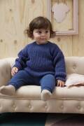 Knitting set Oversized sweater MERINO 200 BEBE with knitting instructions in garnwelt box in size 62