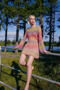 Strickset Kleid Lang Yarns Illusion CATALEYA mit Anleitung in garnwelt-Box S