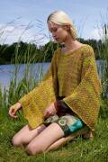 Strickset Poncho Lang Yarns Illusion GOLDA mit Anleitung...