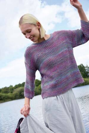 Strickset Pullover Lang Yarns Illusion YANNIE mit Anleitung in garnwelt-Box S-M
