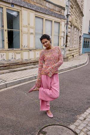 Strickset Pullover Lang Yarns Lisboa HILKE mit Anleitung in garnwelt-Box S