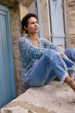 Knitting set Sweater LISBOA with knitting instructions in garnwelt box
