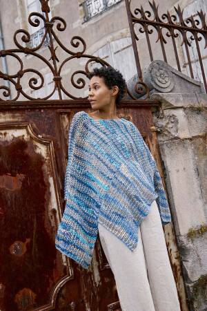 Strickset Poncho Lang Yarns Lisboa SANDRINE mit Anleitung in garnwelt-Box