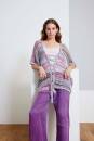 Knitting instructions Poncho with tie 284_33 LANGYARNS Fiesta - Paillettes as download