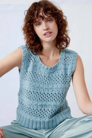 Knitting set Slipover AMIRA with knitting instructions in garnwelt box in size S-M