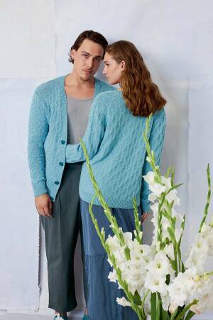 Strickset Jacke Unisex Lang Yarns Norma NIKA mit Anleitung in garnwelt-Box one size