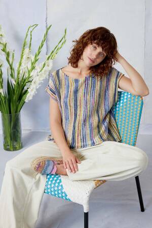 Strickset Shirt Lang Yarns Fiesta WANJA mit Anleitung in garnwelt-Box