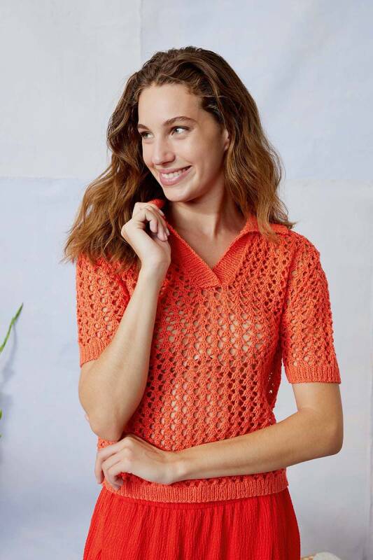 Strickset Kurzarmpullover Lang Yarns Ananas ANKEA mit Anleitung in ga