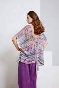 Strickset Pullover mit Schleife Lang Yarns Fiesta  Paillettes TEONA mit Anleitung in garnwelt-Box one size