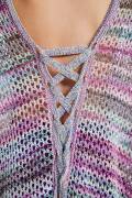 Strickset Pullover mit Schleife Lang Yarns Fiesta  Paillettes TEONA mit Anleitung in garnwelt-Box one size