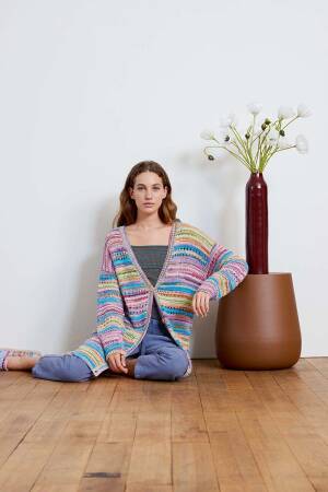 Strickset Jacke Lang Yarns Fiesta ANDREN mit Anleitung in garnwelt-Box
