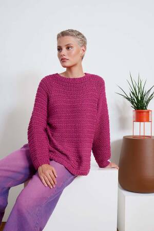 Strickset Pullover Lang Yarns Amira ZEA mit Anleitung in garnwelt-Box S