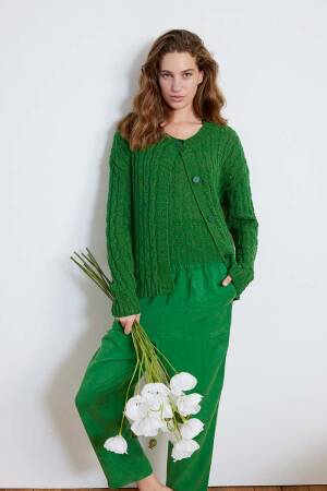 Strickset Jacke Lang Yarns Ananas KYOKO mit Anleitung in garnwelt-Box S