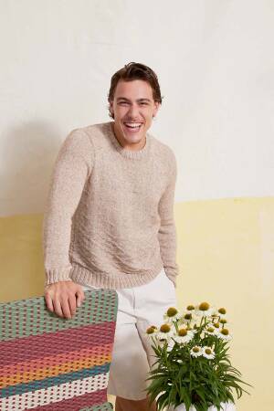 Strickset Herrenpullover Lang Yarns Vaya RON mit Anleitung in garnwelt-Box