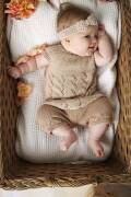 Strickset Tunika Lang Yarns Baby Cotton Naturally Colored FREJA mit Anleitung in garnwelt-Box 56-62