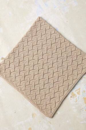 Strickset Babydecke Lang Yarns Baby Cotton Naturally Colored EDDA mit Anleitung in garnwelt-Box ca 100 x 100 cm