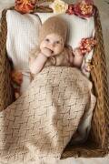 Strickset Babydecke Lang Yarns Baby Cotton Naturally Colored EDDA mit Anleitung in garnwelt-Box ca 100 x 100 cm