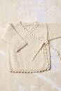 Strickset Wickeljacke Lang Yarns Baby Cotton Naturally Colored SAGA mit Anleitung in garnwelt-Box