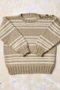 Strickset Pullover Lang Yarns Baby Cotton Naturally Colored LEIF mit Anleitung in garnwelt-Box 56-62