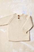 Strickset Pullover Top Down Lang Yarns Baby Cotton Naturally Colored RUNE mit Anleitung in garnwelt-Box 62